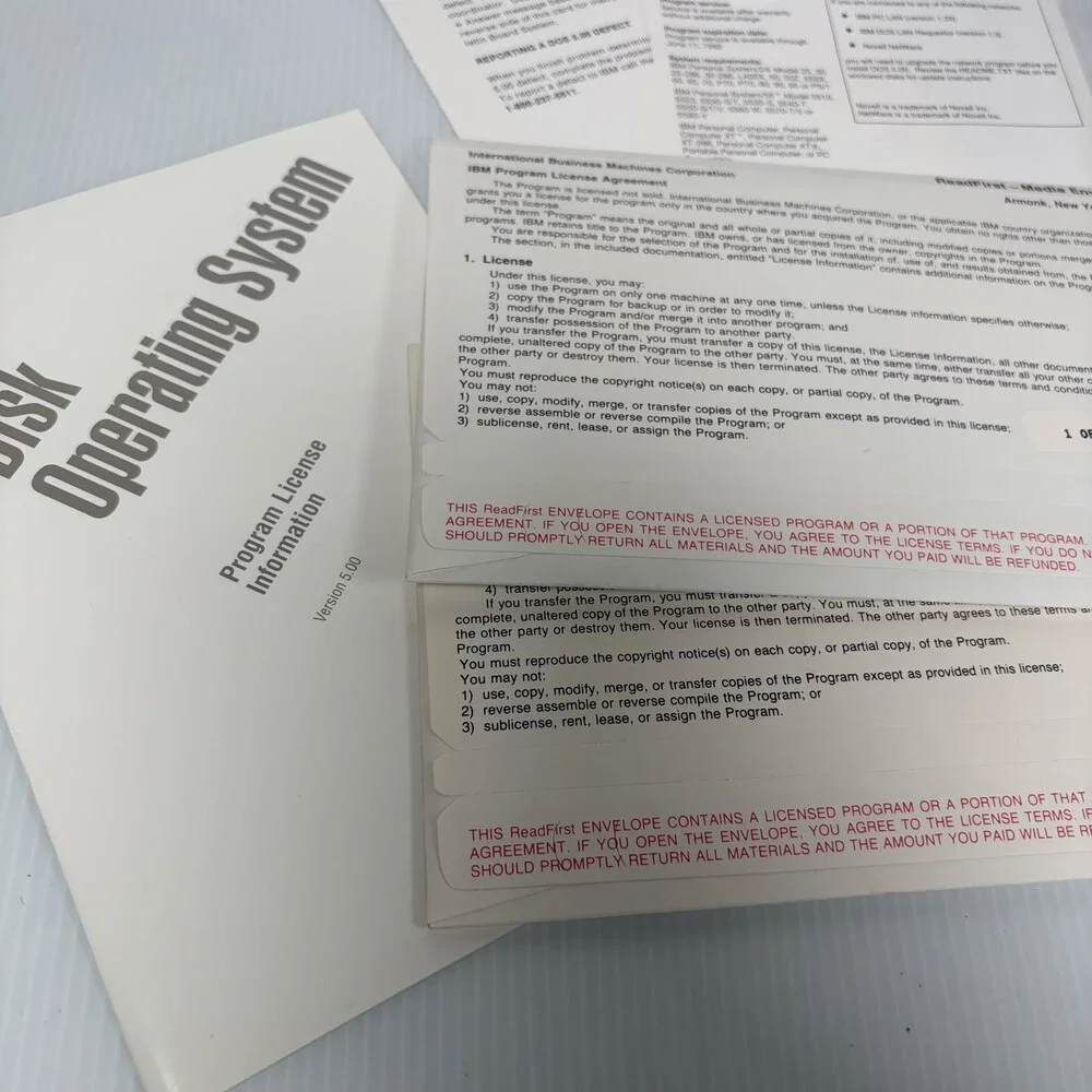 Vintage IBM DOS 5.0 Upgrade Kit Disk Operating System Software 3.5